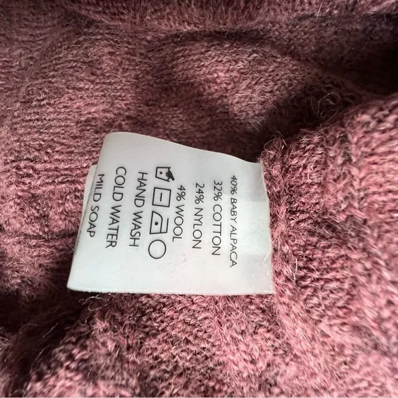 Peruvian Connection Alpaca Blend Desert Rose Alba Long Button Front Cardigan NWT